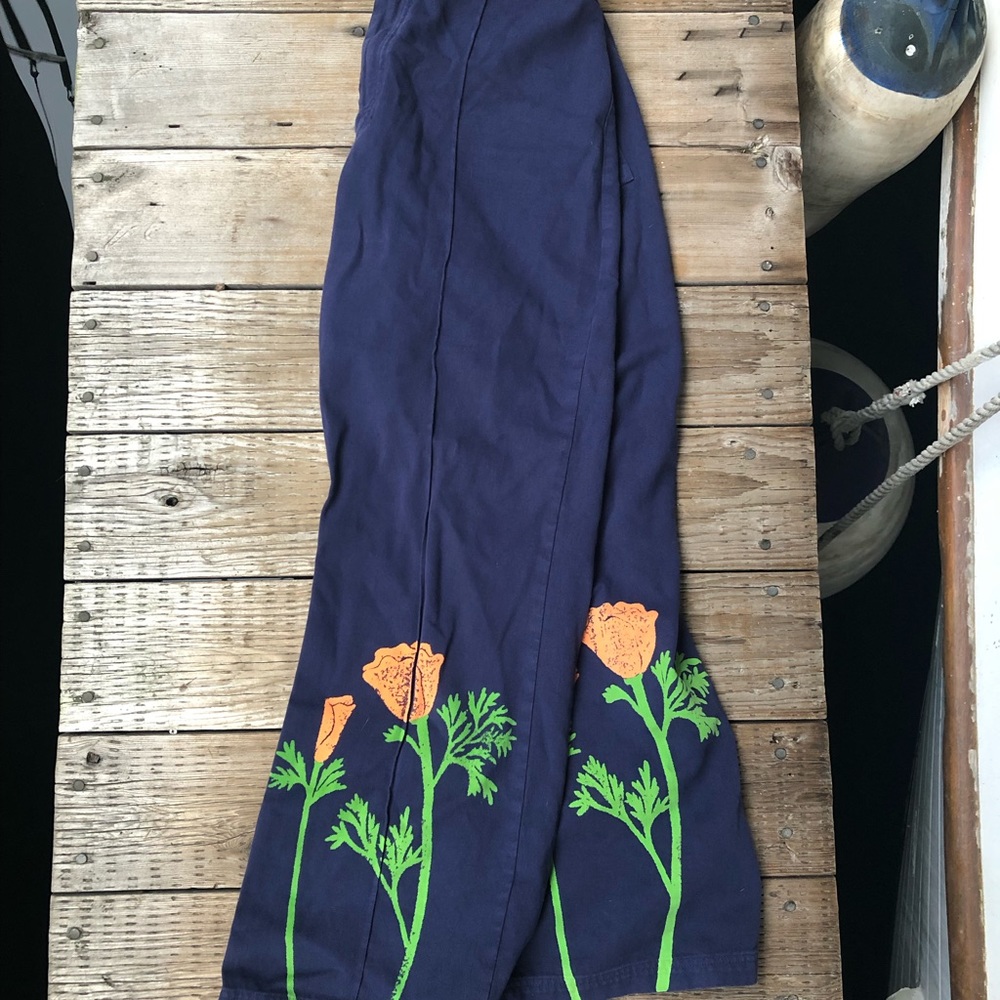Big Bud Press paint stamped poppy pants